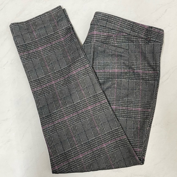KUT From The Kloth Gray Purple Plaid Pants Size 16 - Picture 7 of 7